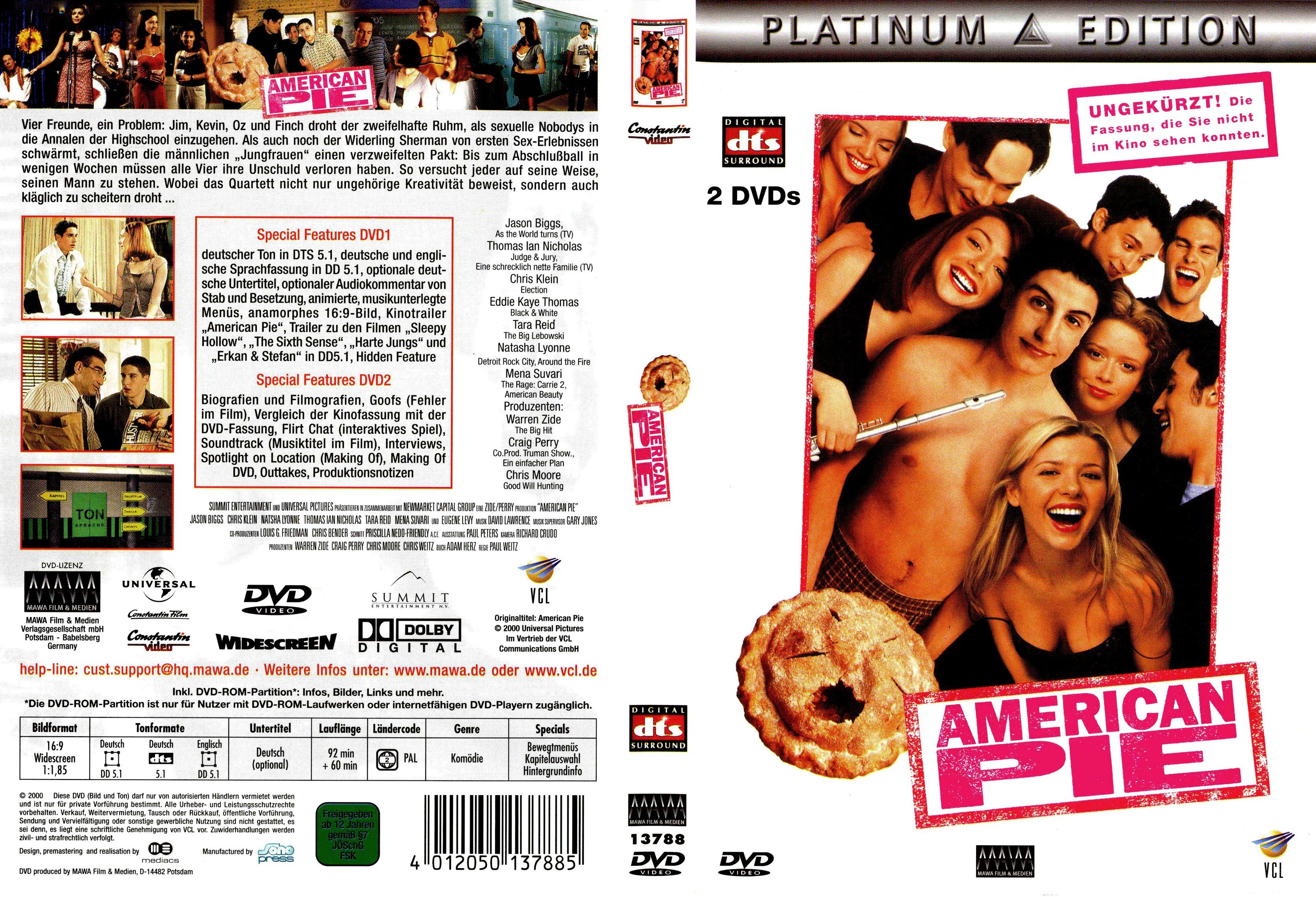 American Pie Wie Ein Heisser Apfelkuchen DVD Covers Cover Century Over Album Art