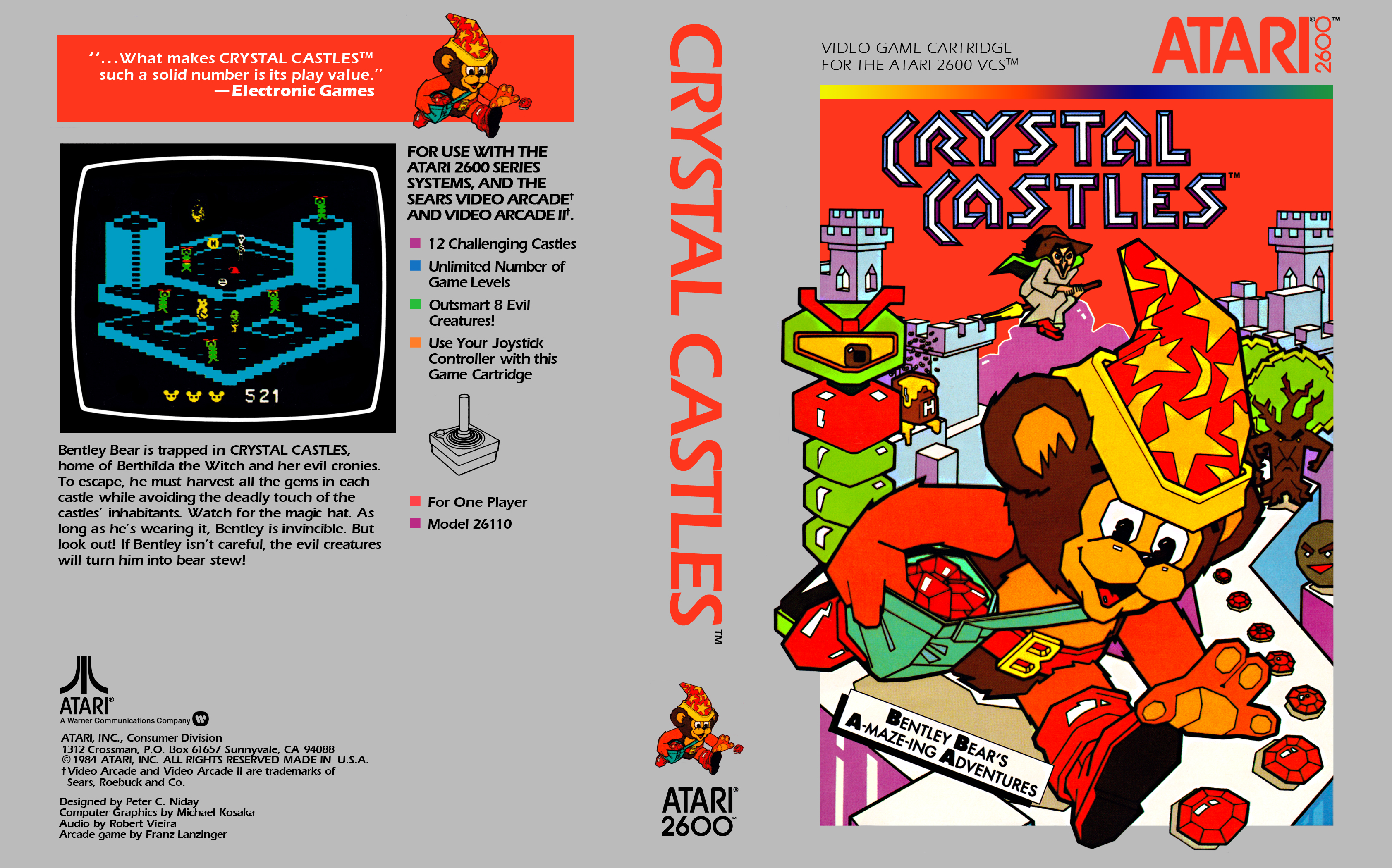 crystal castles game atari 2600