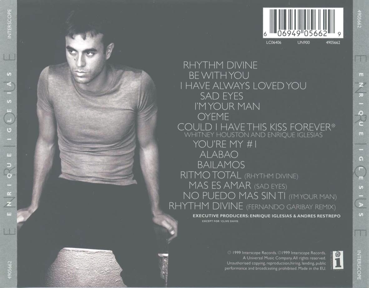 Enrique Iglesias Enrique B | CD Covers | Cover Century | Over 1.000.000 ...