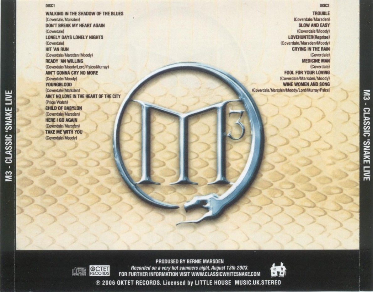 m3 classic snake live b | CD Covers | Cover Century | Over 1.000