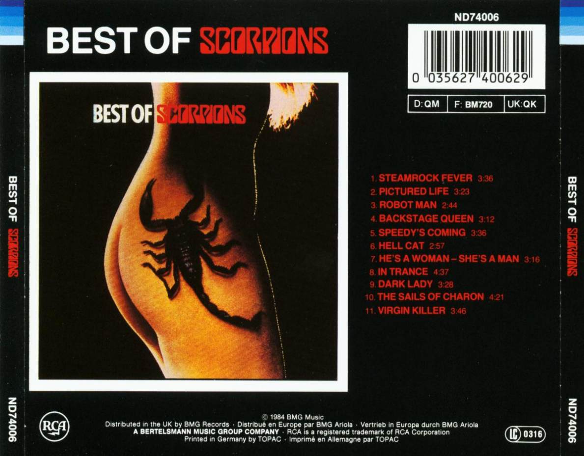 Scorpions Best Of Scorpions B | CD Covers | Cover Century | Over 1.000. ...