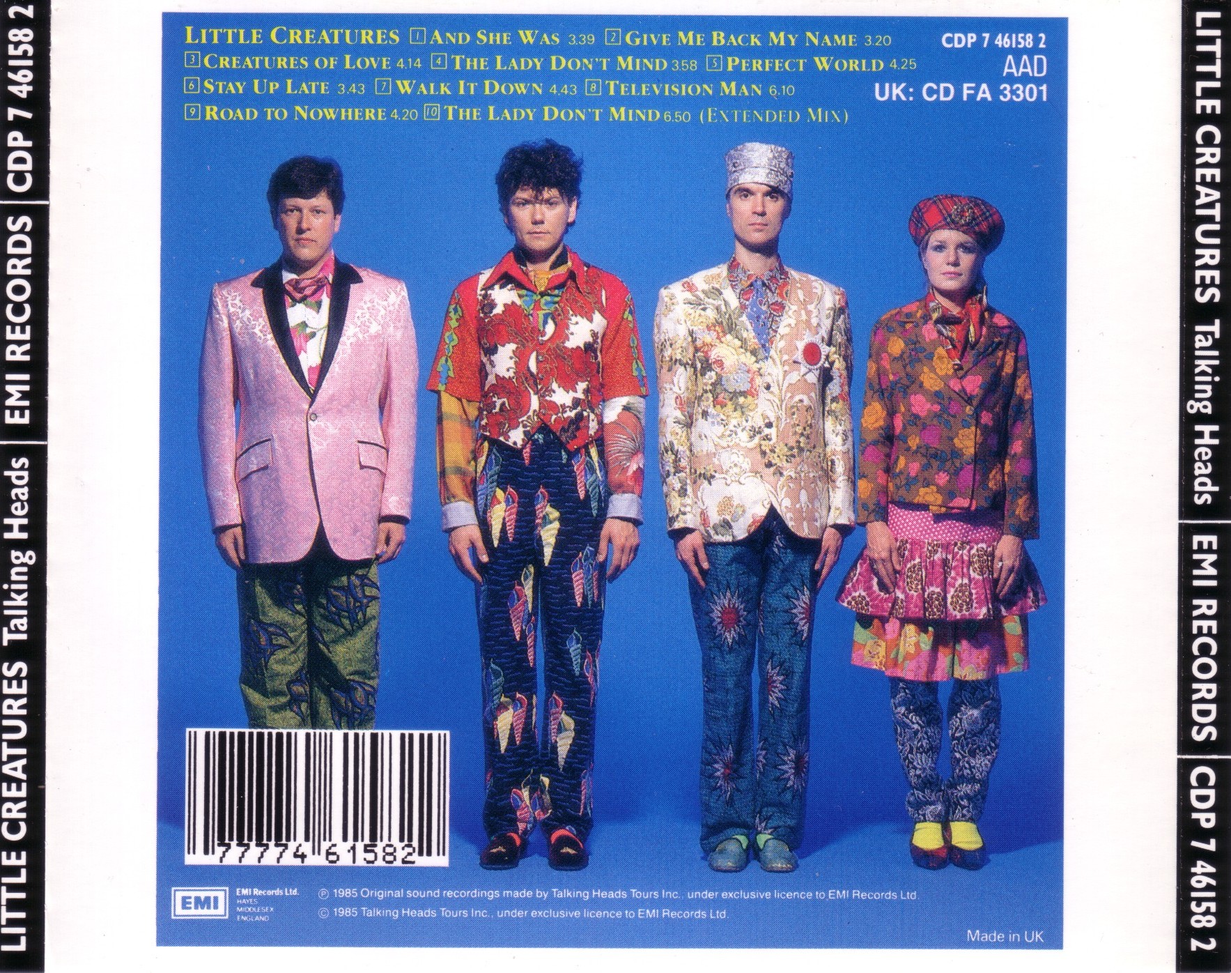 Talking Heads Little Creatures back | CD Covers | Cover Century | Over