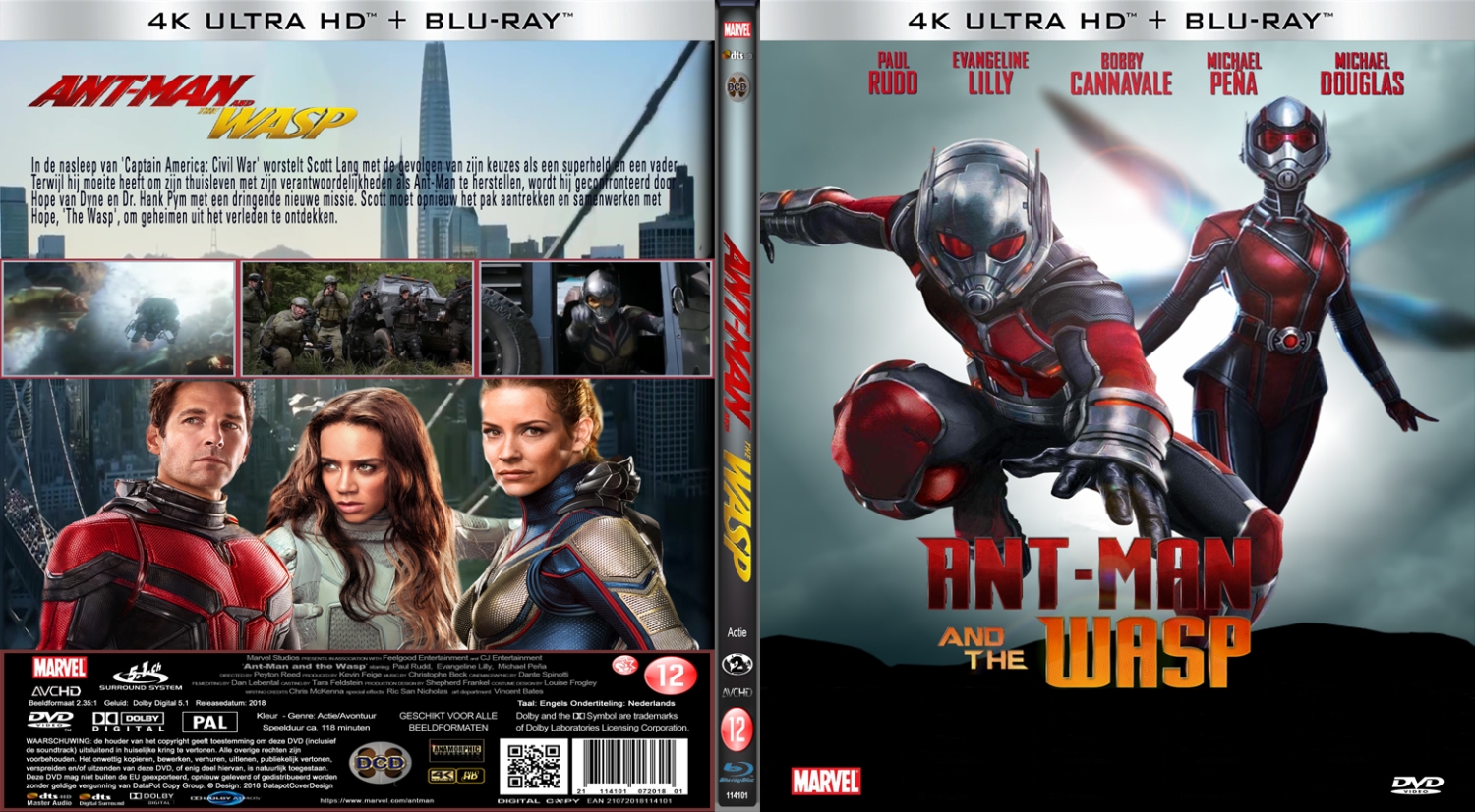 Ant Man And The Wasp (2018) Blu Ray | Blu-Ray Covers | Cover Century ...