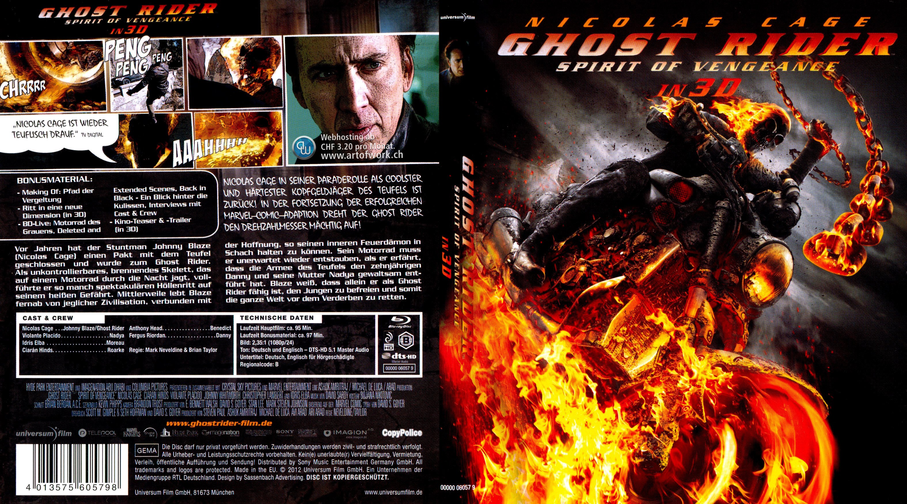 Ghost Rider 2 Spirit Of Vengeance 3d 