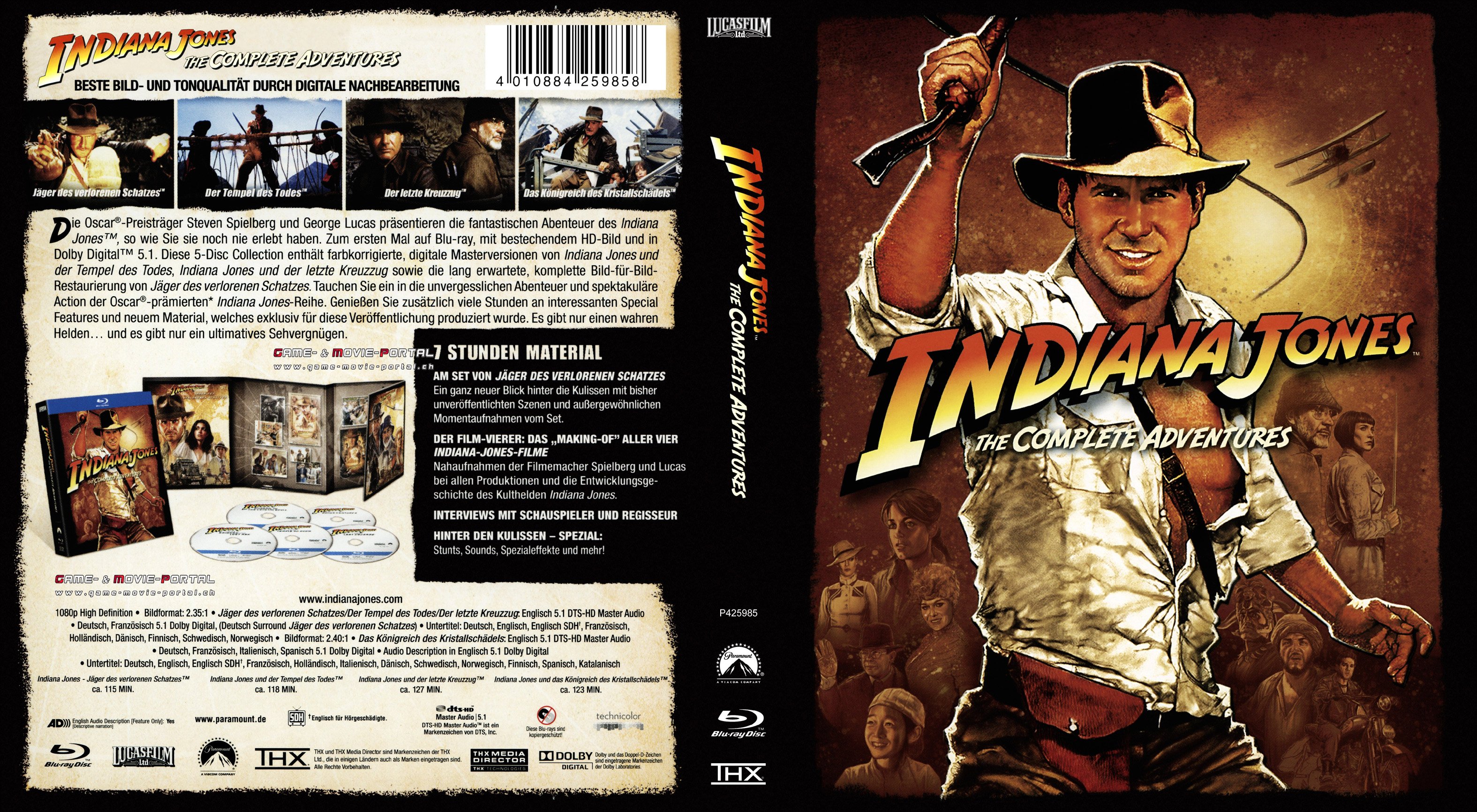 Indiana Jones The Complete Adventures | Blu-Ray Covers | Cover Century ...