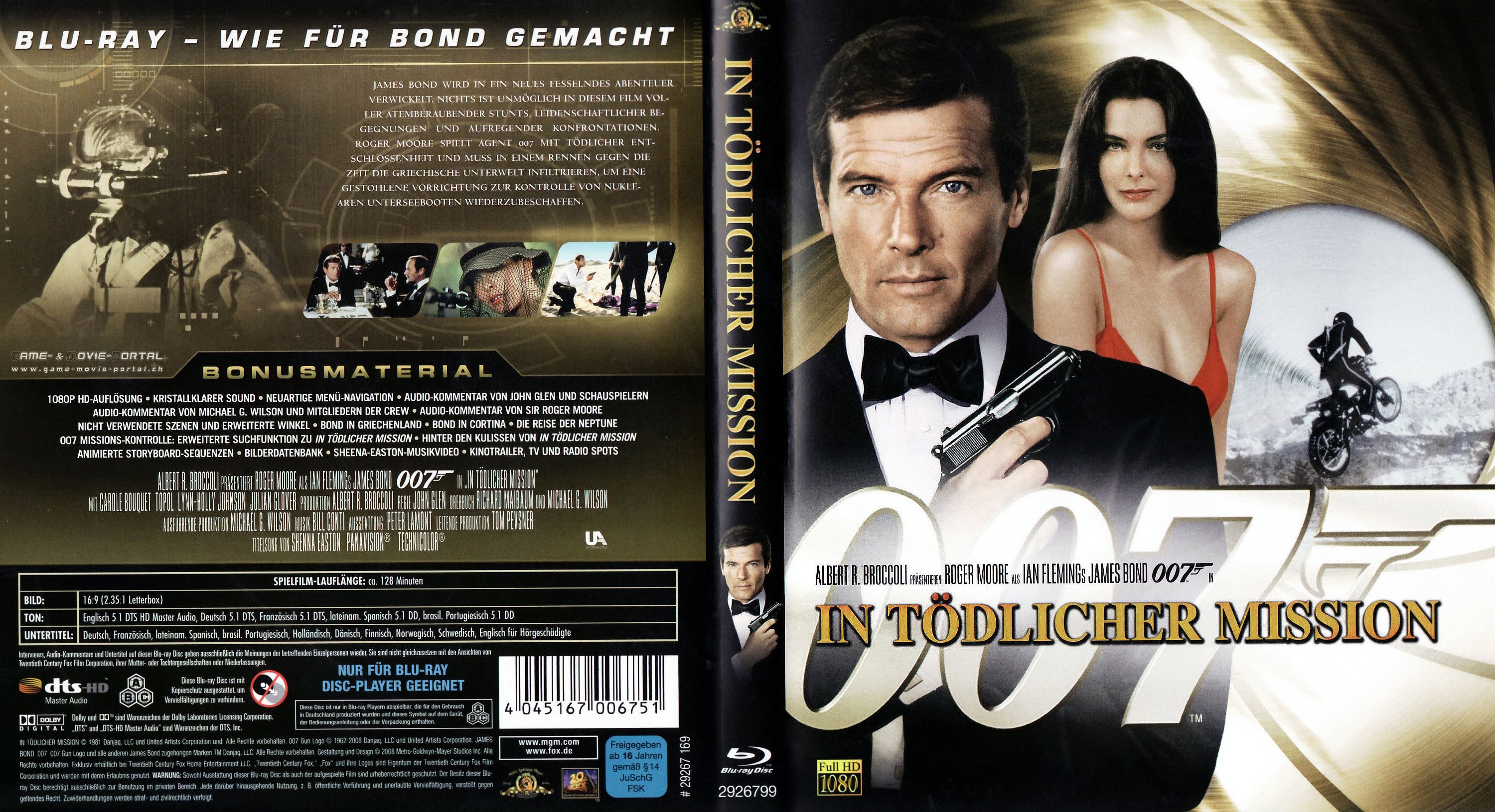 James Bond 007 In toedlicher Mission | Blu-Ray Covers | Cover Century ...