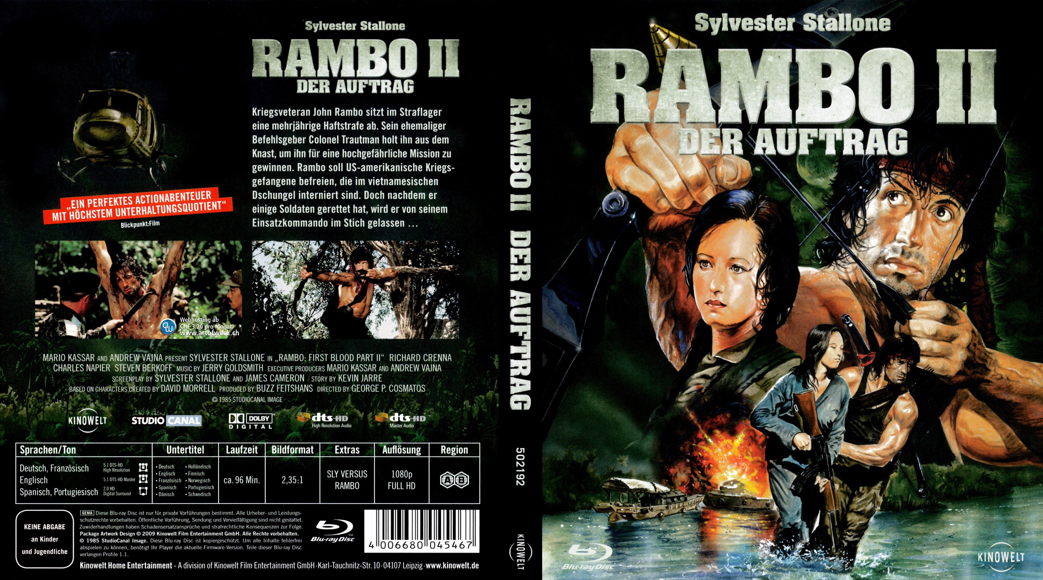 Rambo 2 Der Auftrag Blu Ray Covers Cover Century Over 1 000 000 Album Art Covers For Free