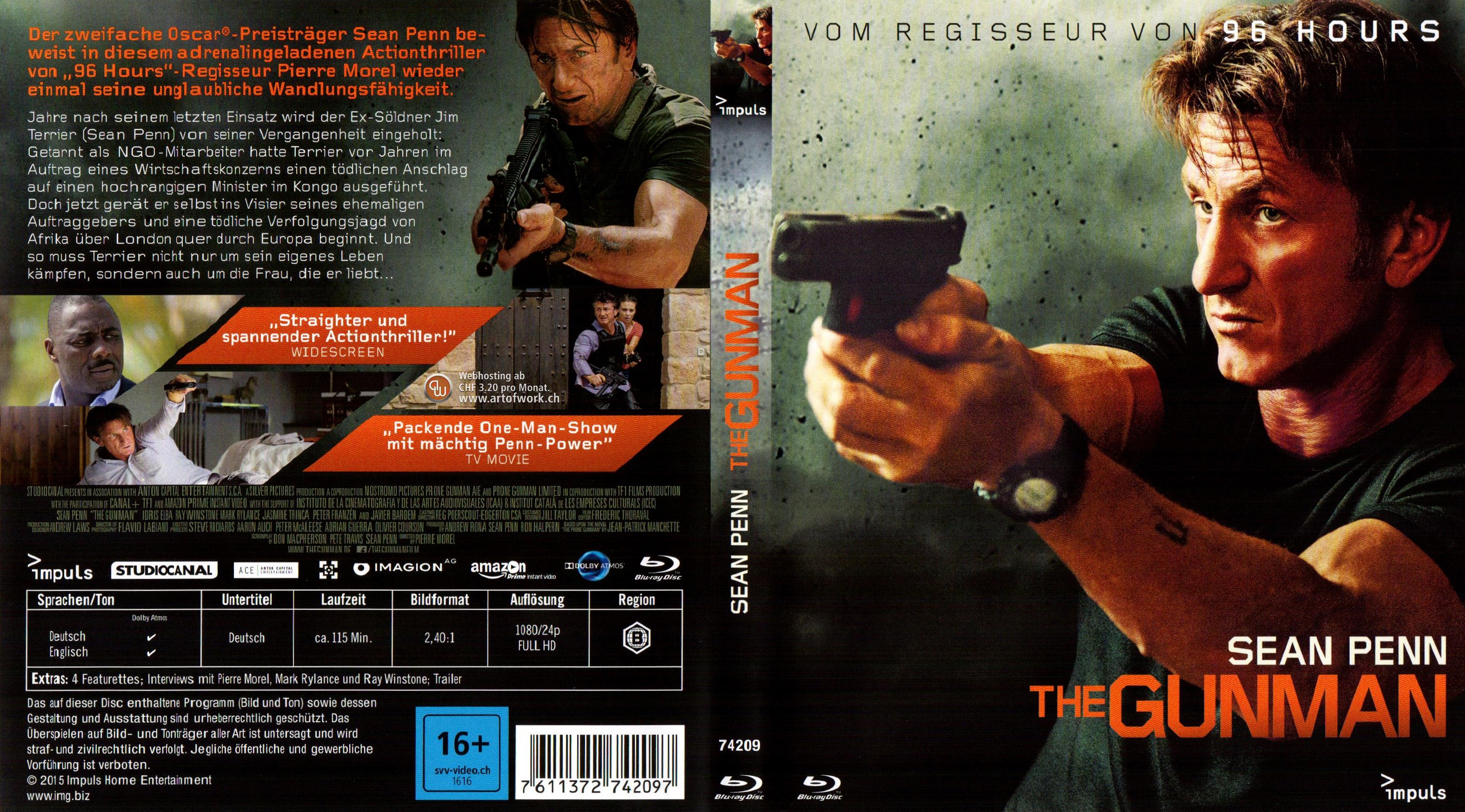 The Gunman Sean Penn | Blu-Ray Covers | Cover Century | Over 1.000.000 ...