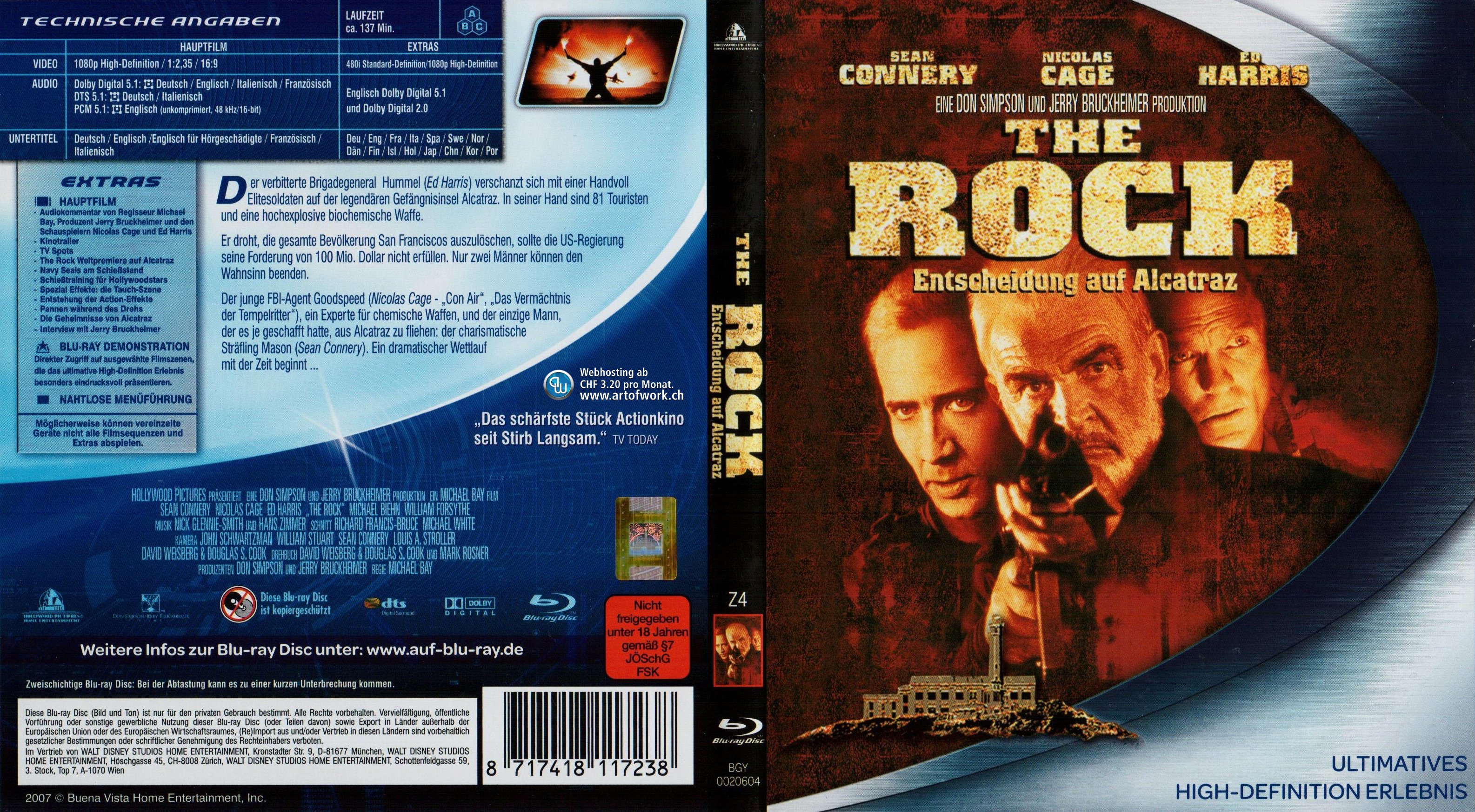 The Rock Fels der Entscheidung Sean Connery Nicolas Cage | Blu-Ray ...