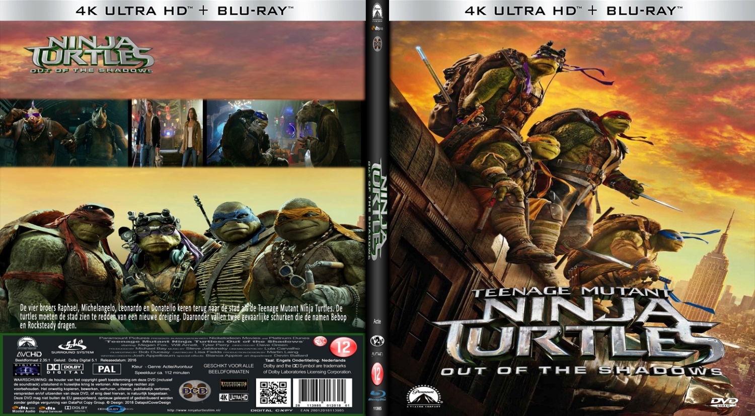 Teenage Mutant Ninja Turtles Out Of The Shadows 2016 Blu Ray Blu Ray Covers Cover Century 8057