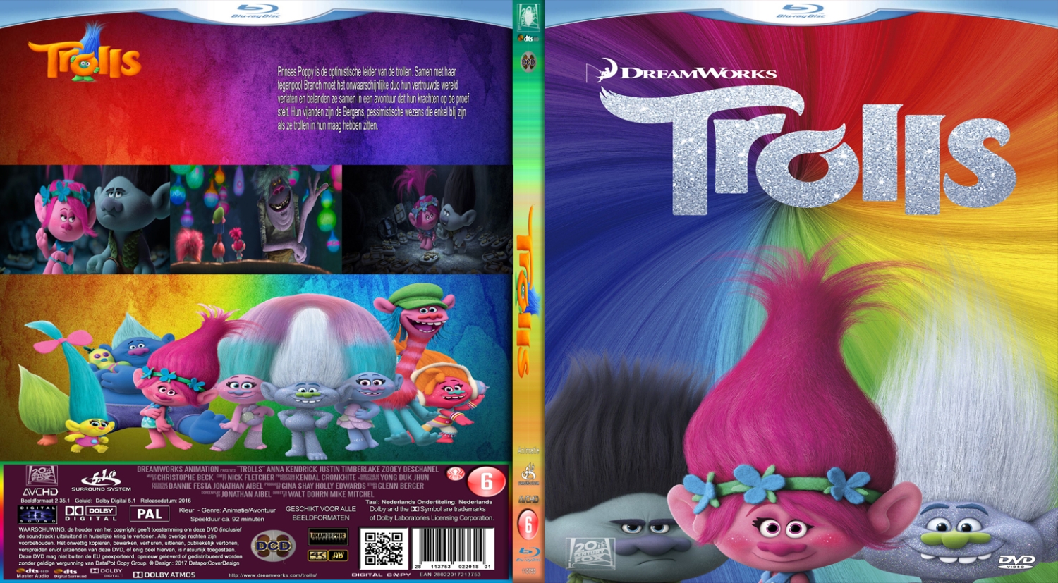 trolls (2016) Blu Ray | Blu-Ray Covers | Cover Century | Over 1.000.000 ...