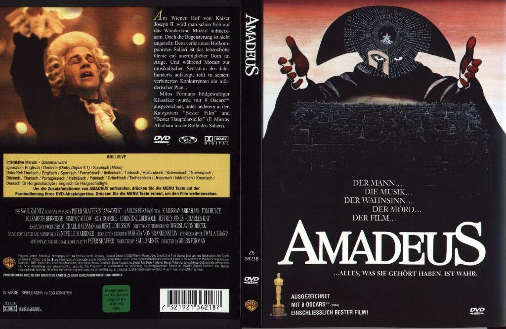 Amadeus DVD DE DVD Covers Cover Century Over 1.000.000 Album