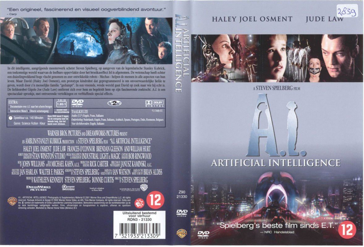 Artifical Intelligence DVD NL | DVD Covers | Cover Century | Over 1.000 ...