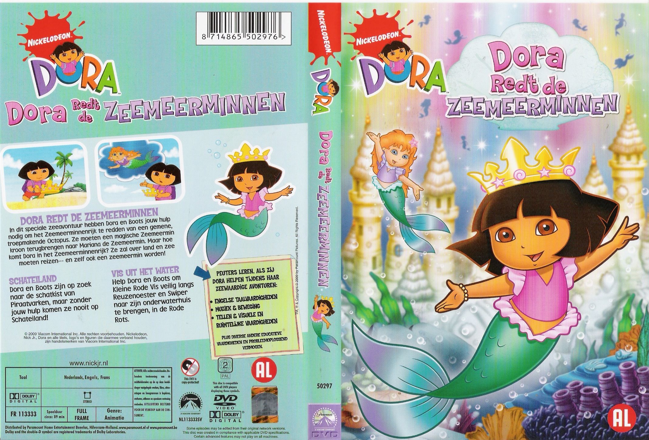 Dora The Explorer Dora Redt De Zeemeerminnen DVD NL | DVD Covers ...