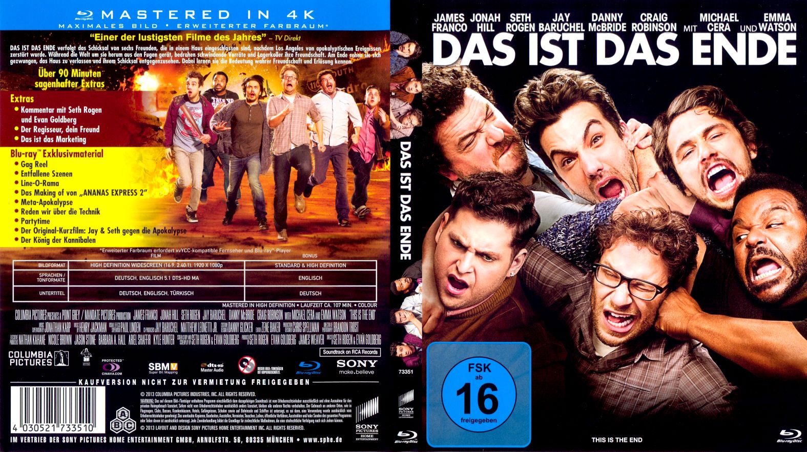 Ist das weit. Конец света 2013. This is the end (2013). This is Deutsch обложка. Das ist das Ende на кровавом фоне.