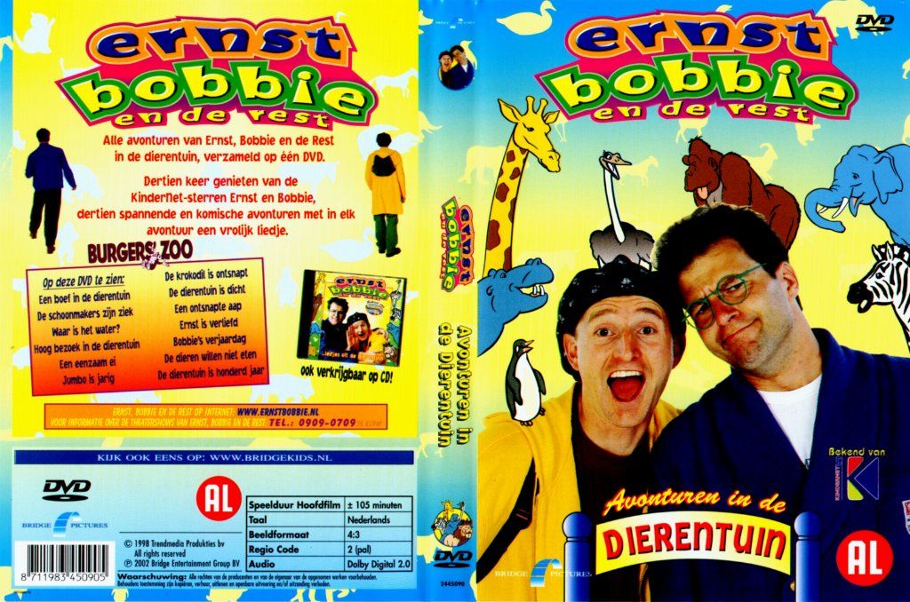 Ernst En Bobbie Avonturen In De Dieren Tuin DVD NL | DVD Covers | Cover ...