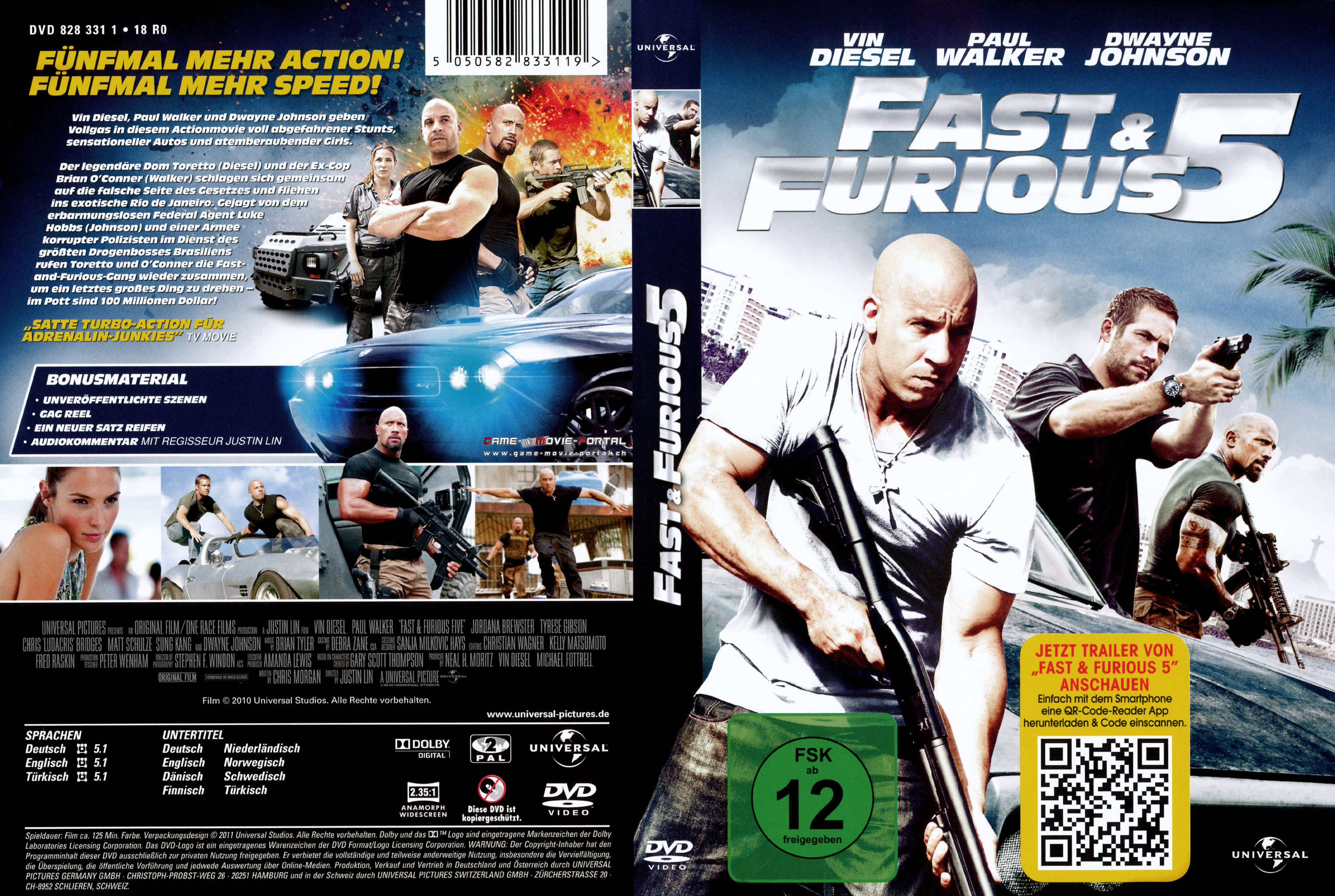 Fast and Furious 5 cover | DVD Covers | Cover Century | Over 1.000.000