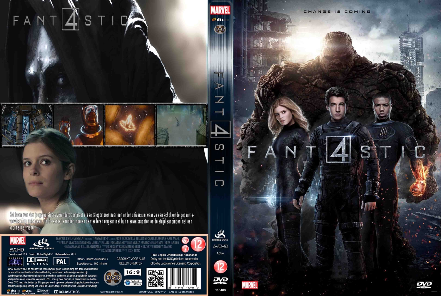 fantastic 4 (2015) DVD Cover | DVD Covers | Cover Century | Over 1.000. ...