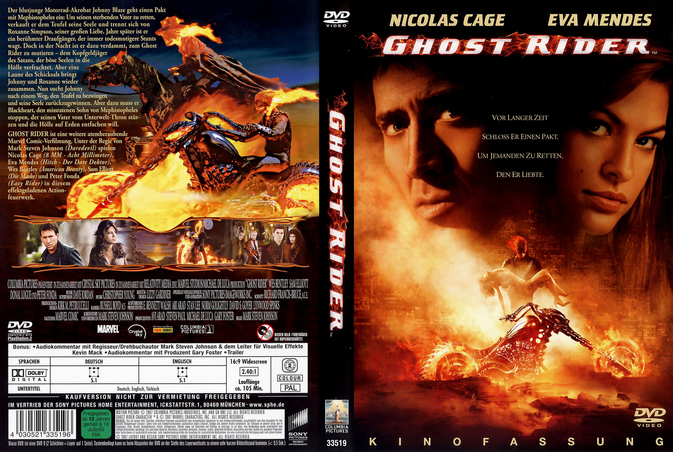 Ghost Rider Eva Mendes Nicolas Cage | DVD Covers | Cover Century | Over ...