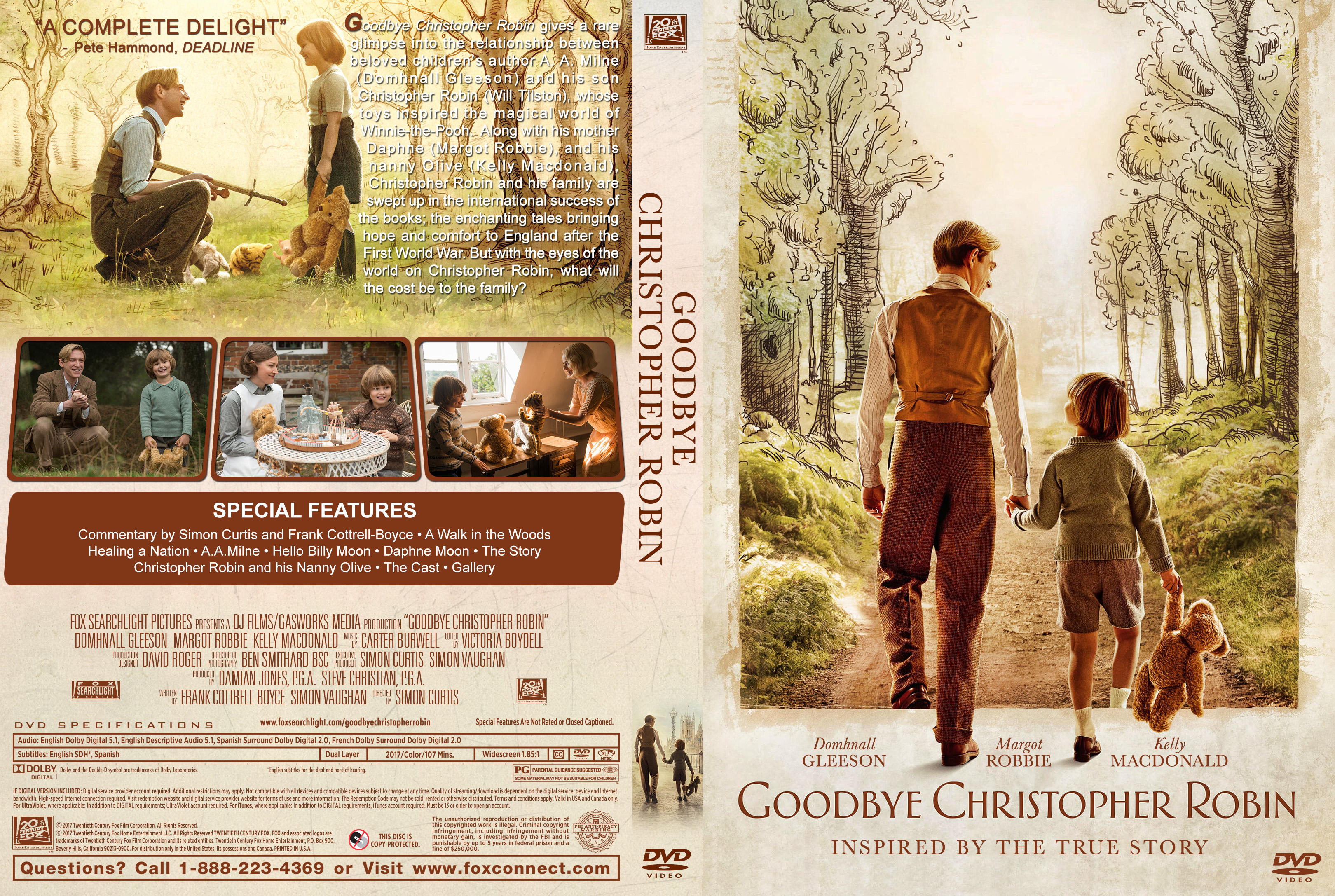 Goodbye Christopher Robin 2017 R1 Label V2 DVD Covers Cover