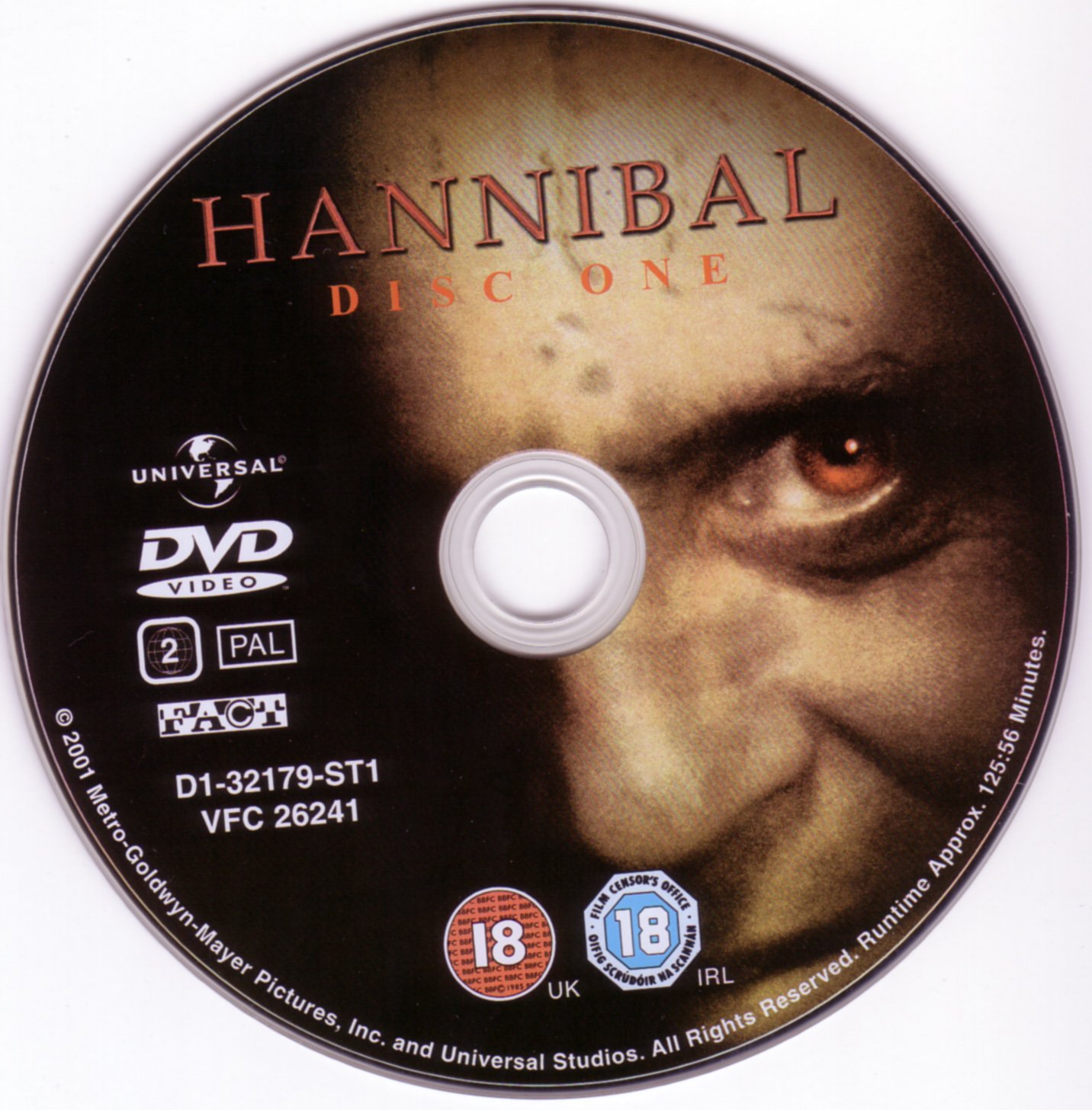 Hannibal 2001 Ws R2 Dvd Covers Cover Century Over 1000000 Album