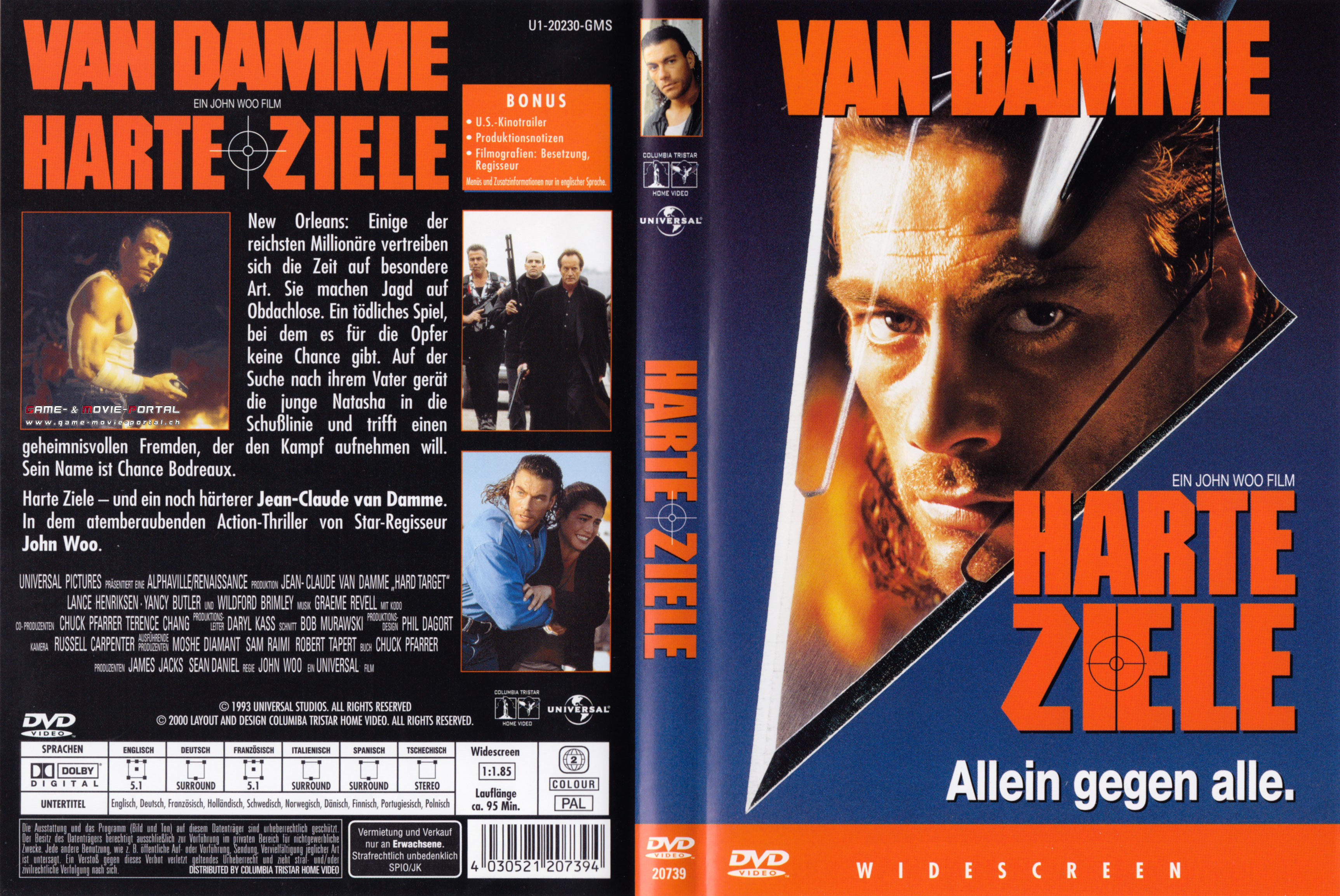 Hard Target Harte Ziele dvd cover german | DVD Covers | Cover Century ...