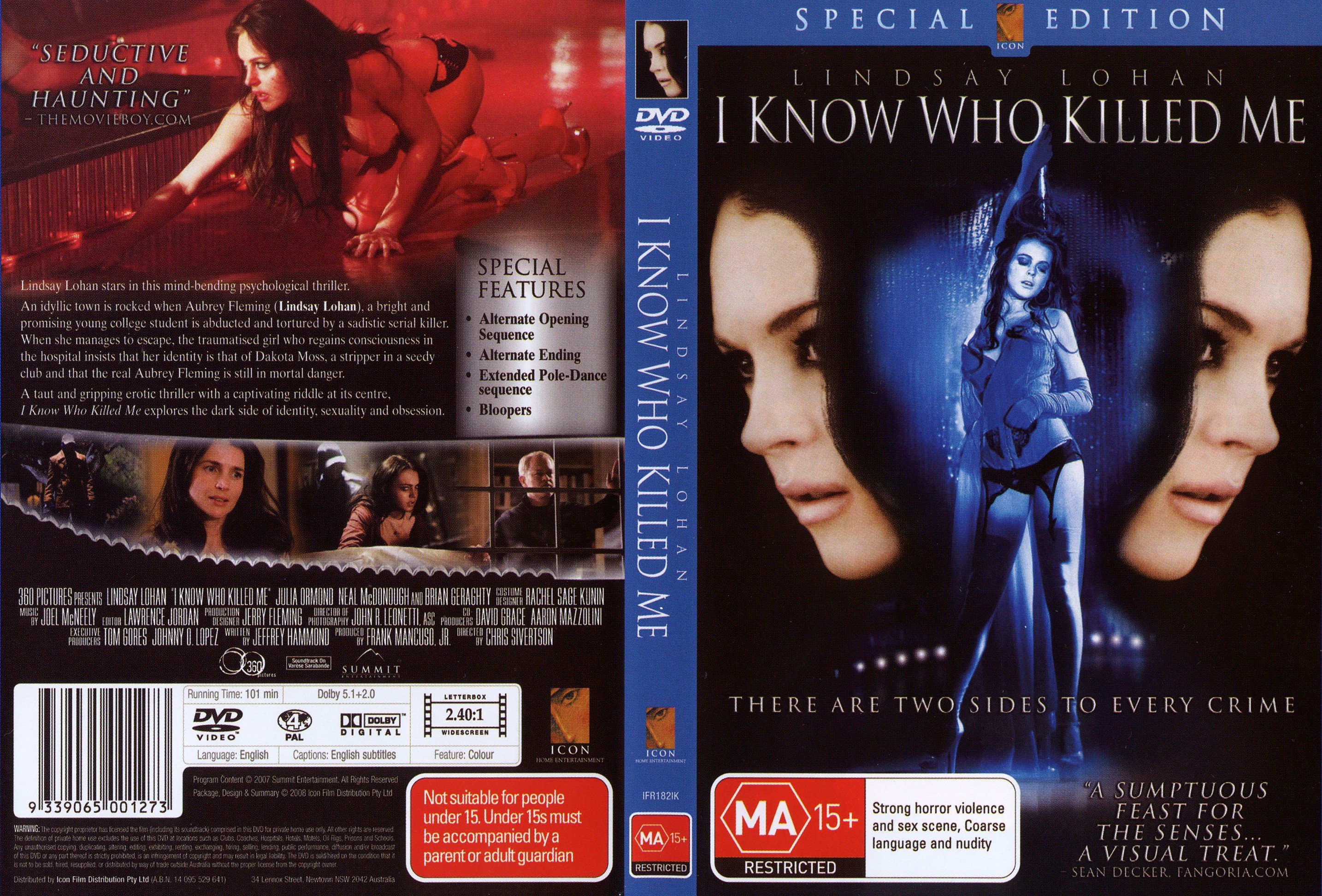 I Know Who Killed Me 2007 SE R4 1 | DVD Covers | Cover Century | Over 1 ...