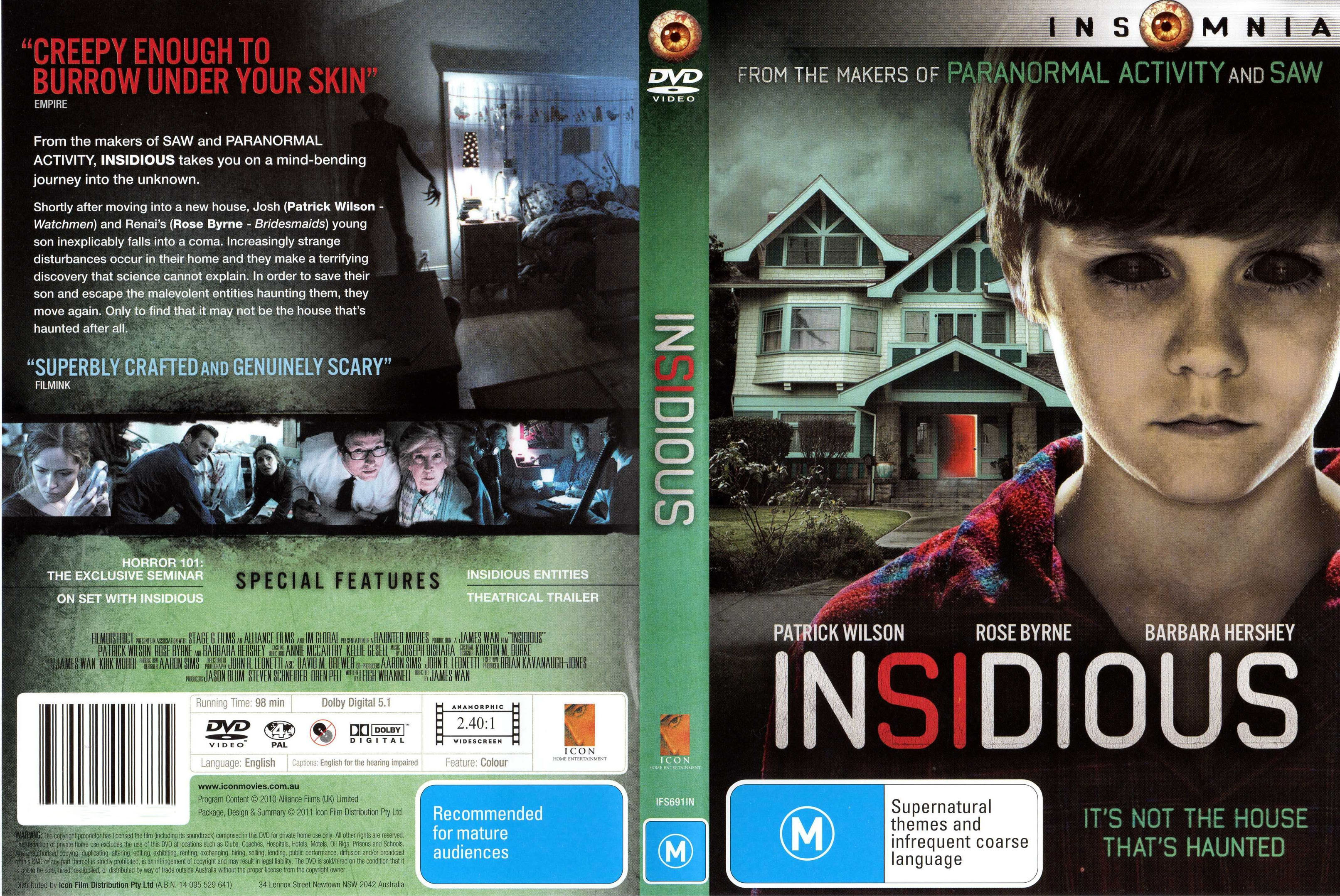 Insidious 2010 WS R4 1 | DVD Covers | Cover Century | Over 1.000.000 ...