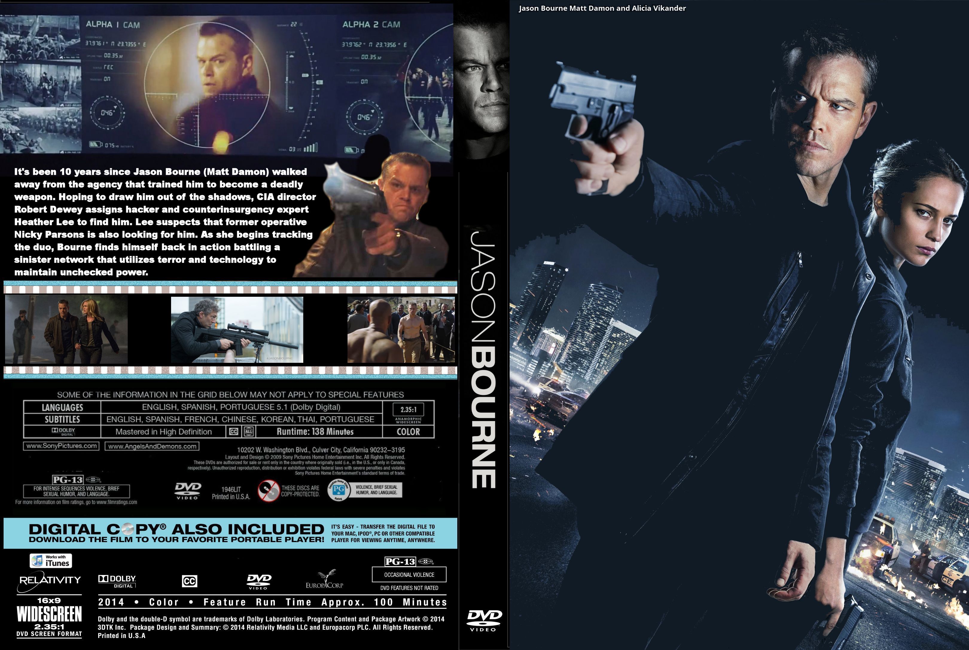 Jason Bourne 2016 R0 Cover Label 1 | DVD Covers | Cover Century | Over ...