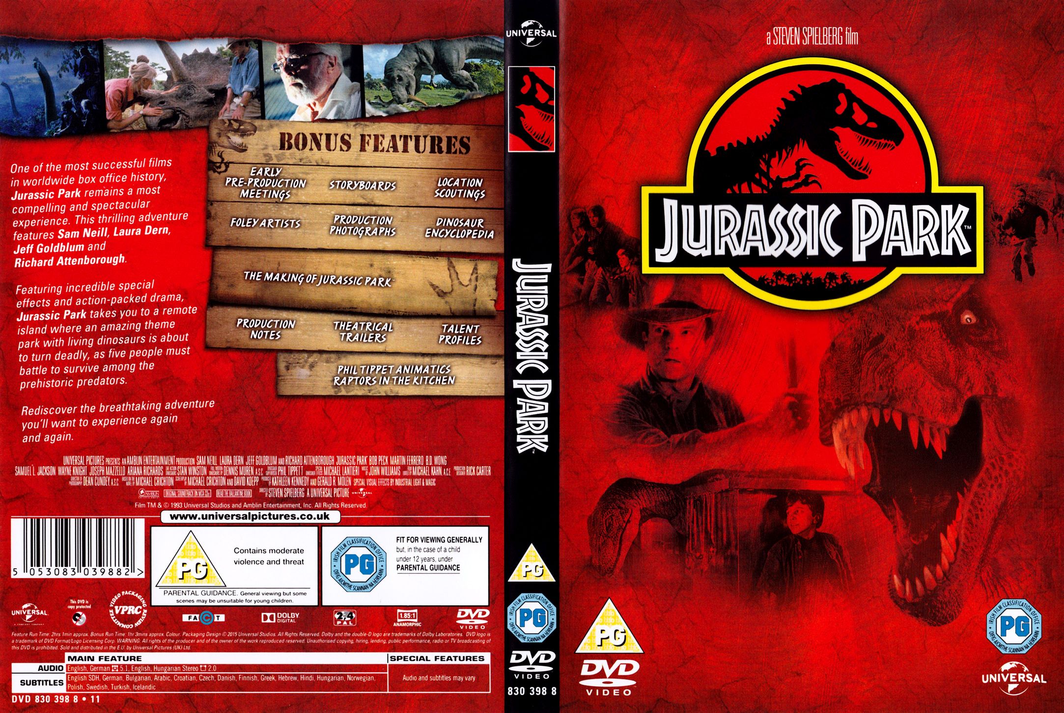 Jurassic Park 1993 R2 Cover Dvd Covers Cover Century Over 500 000 Album Art Covers For Free