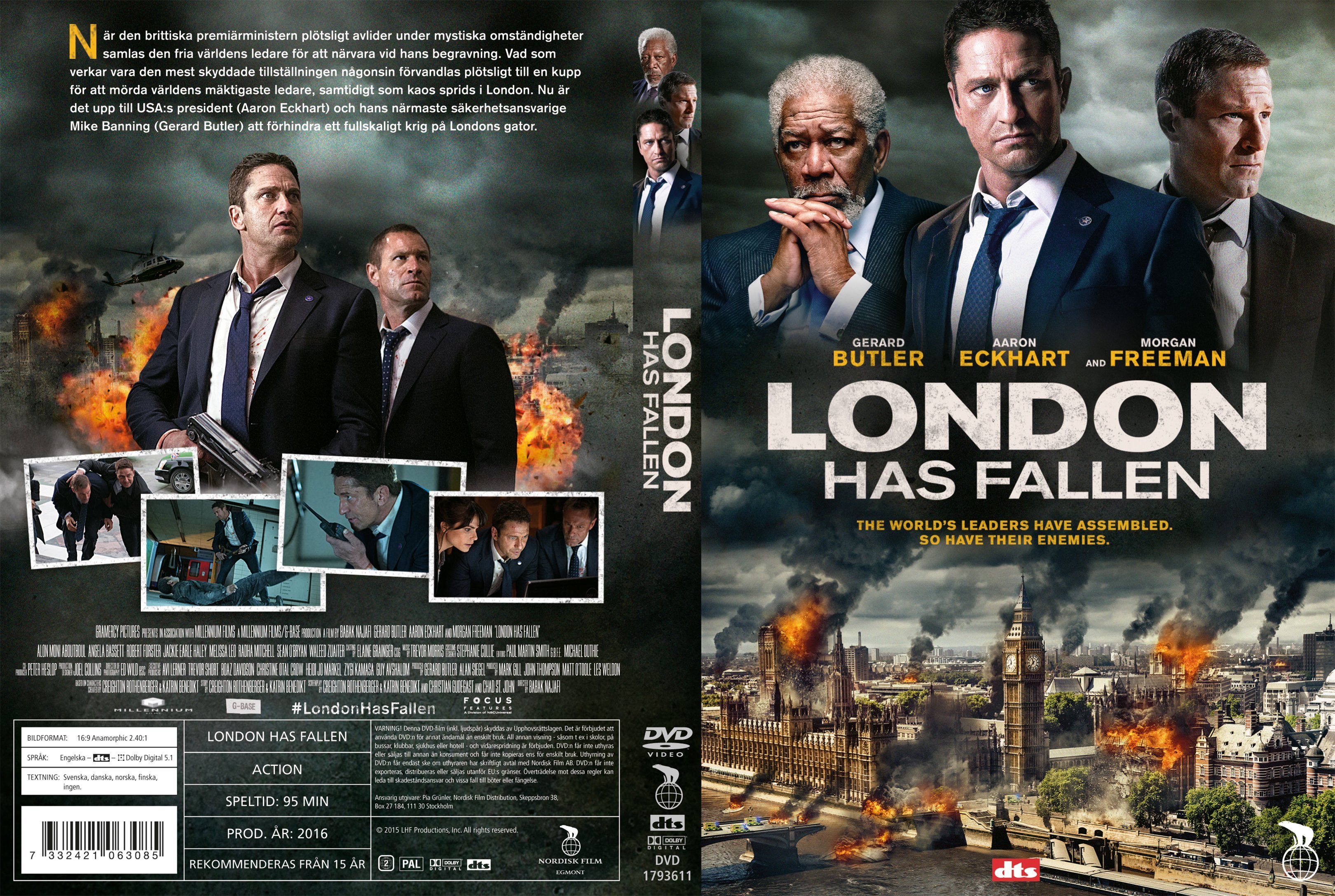 London Has Fallen 2016 R2 DVD Swedish Cover | DVD Covers | Cover ...