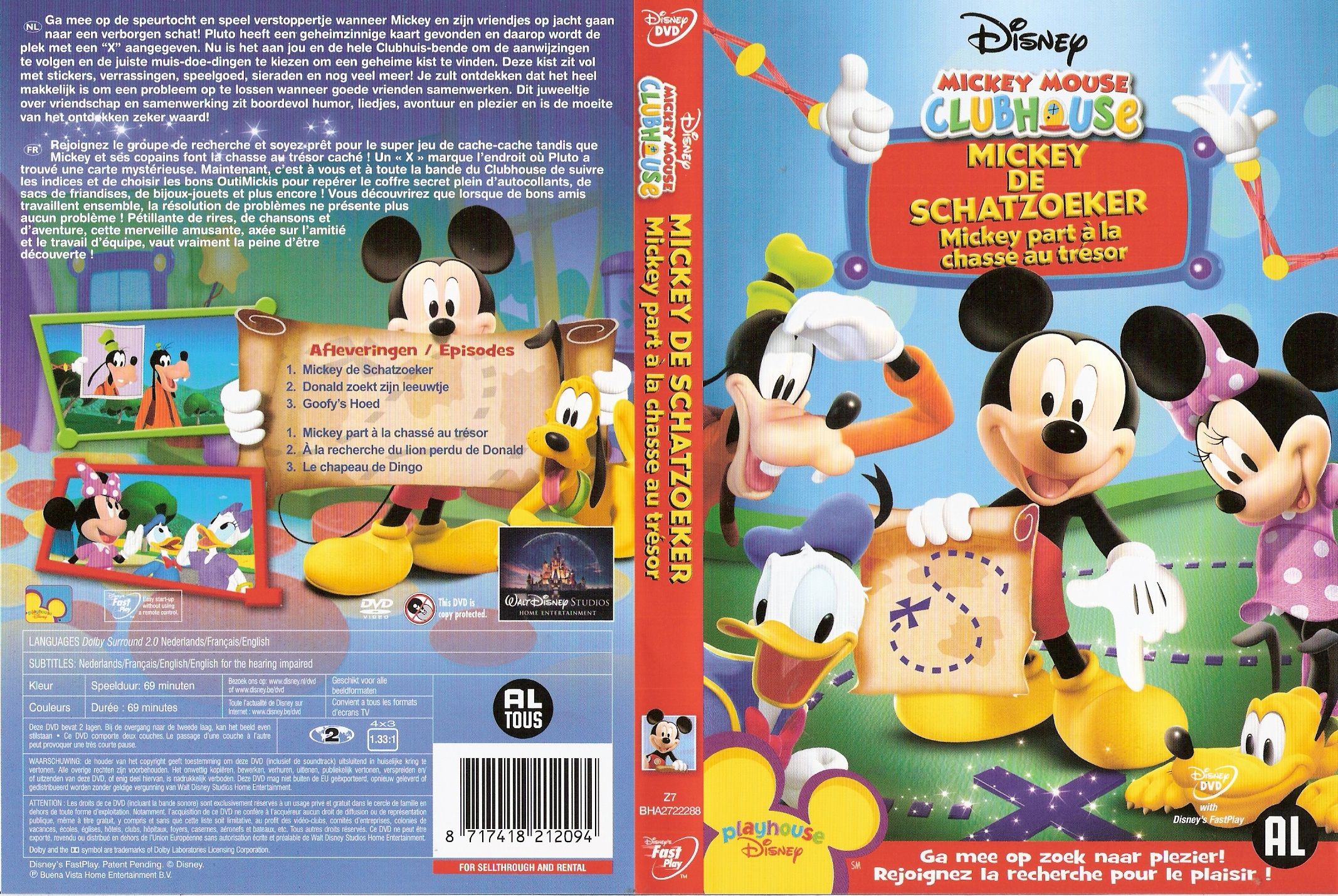 Mickey Mouse Clubhuis Mickey De Schatzoeker DVD NL2 | DVD Covers ...