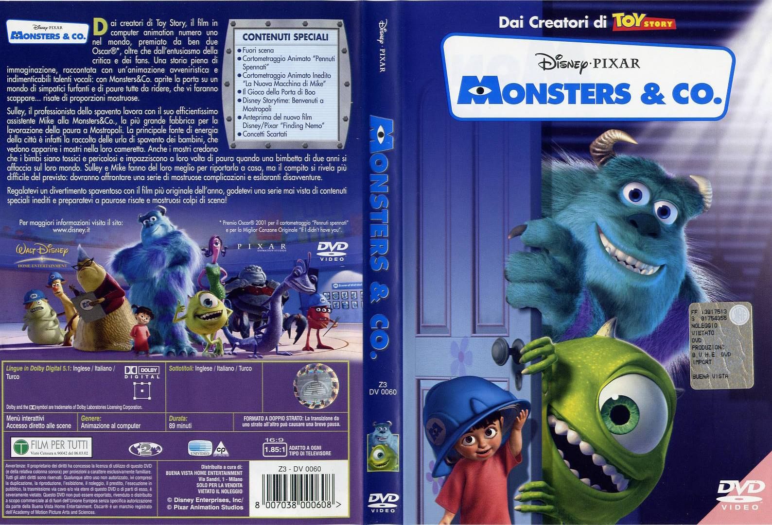 Monster and Co DVD IT | DVD Covers | Cover Century | Over 1.000.000 ...