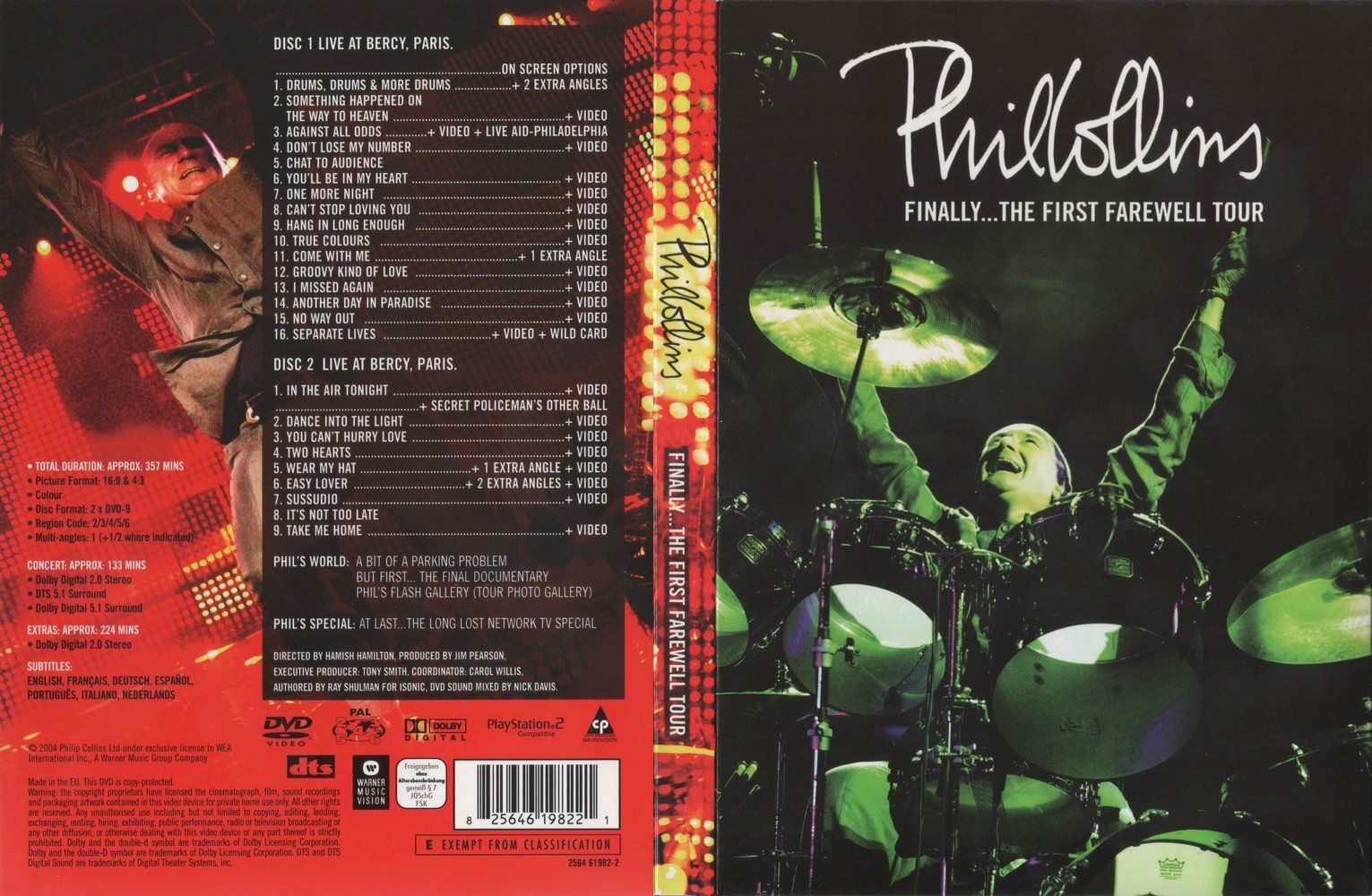 Phil Collins FINALLY THE FIRST FAREWELL TOUR MISC DVD | DVD Covers ...