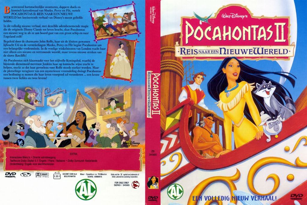 Pocahontas 2 Reis Naar Een Nieuwe Wereld DVD NL | DVD Covers | Cover ...