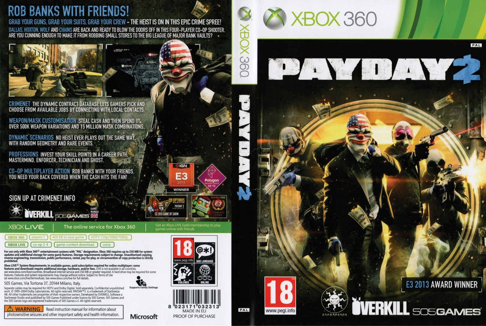 payday 2 2013 pal front | DVD Covers | Cover Century | Over 1.000.000 ...