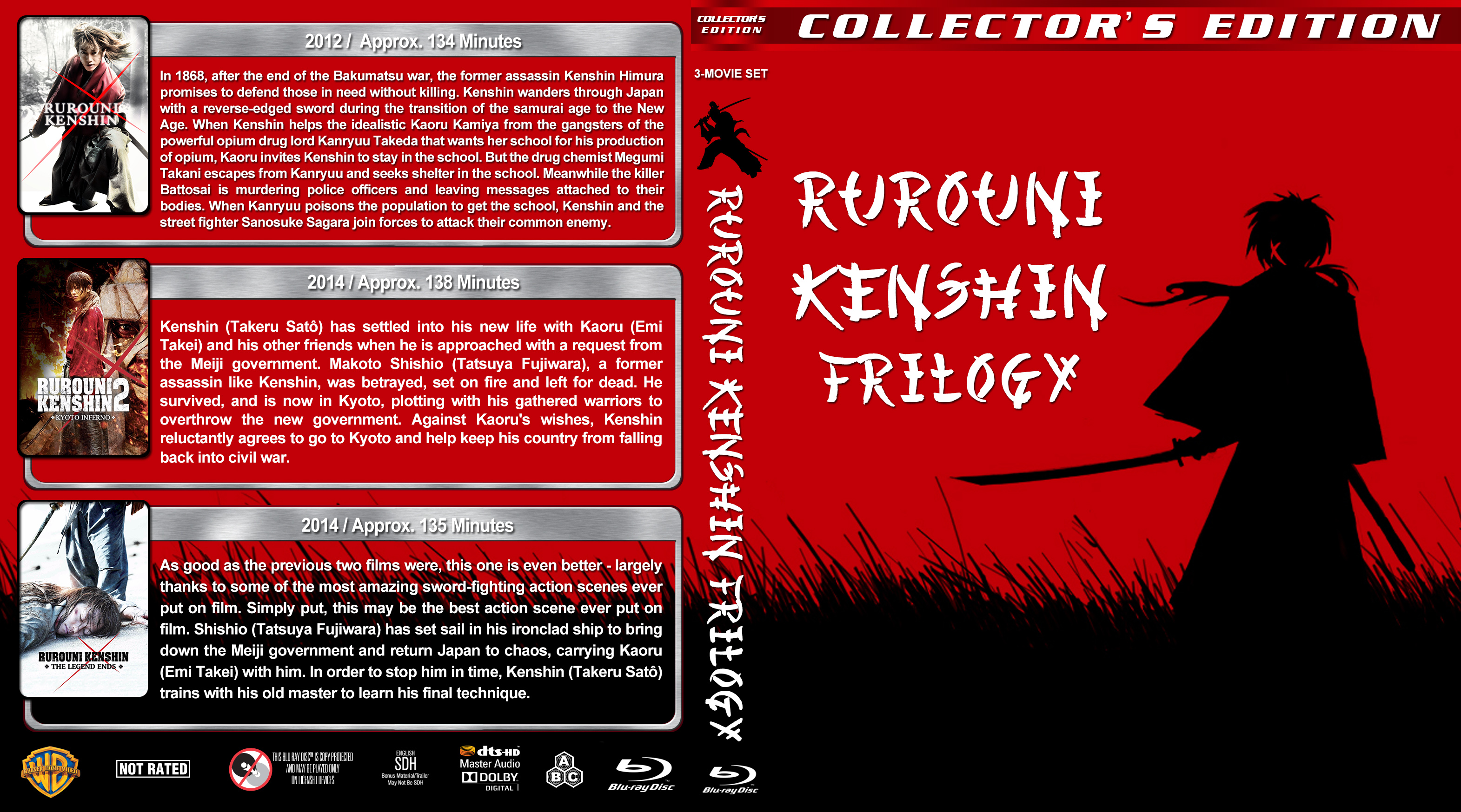Rurouni Kenshin Trilogy Br Version 2 Dvd Covers Cover Century Over 500 000 Album Art Covers For Free