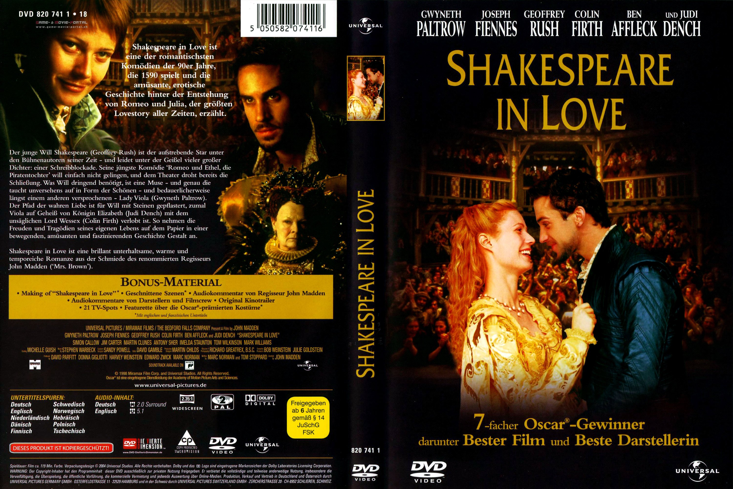 Shakespeare in Love 2 | DVD Covers | Cover Century | Over 1.000.000 ...