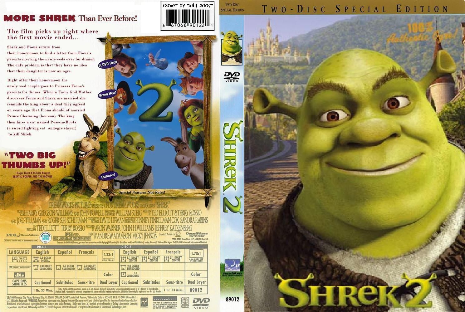 Shreck 2 Better Quality english full Misc Dvd | DVD Covers | Cover ...