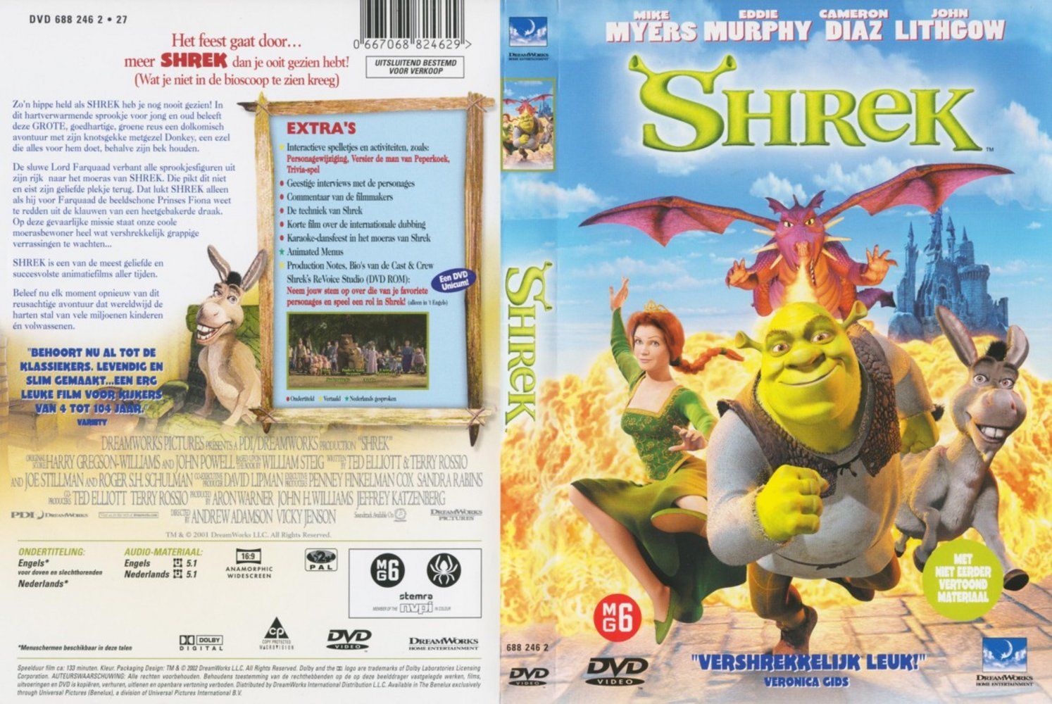 Shrek DVD NL DVD Covers Cover Century Over 1.000.000 Album