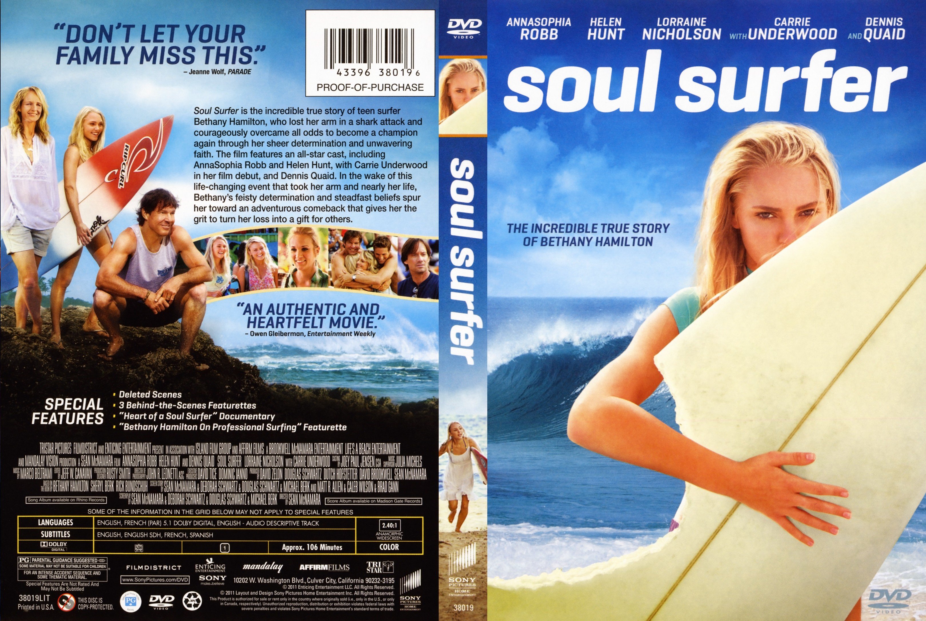 Soul Surfer 2011 WS R1 1 | DVD Covers | Cover Century | Over 1.000.000 ...