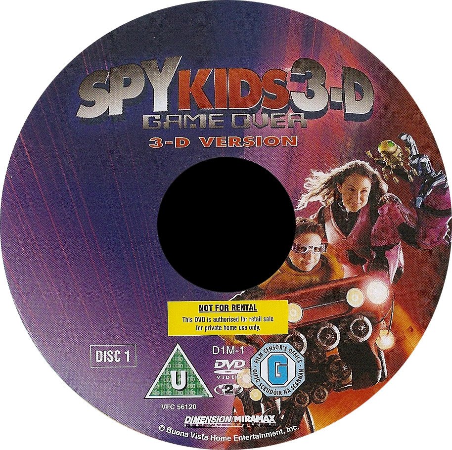 Spy Kids 3 D Game Over 2003 CE R2 | DVD Covers | Cover Century | Over 1 ...