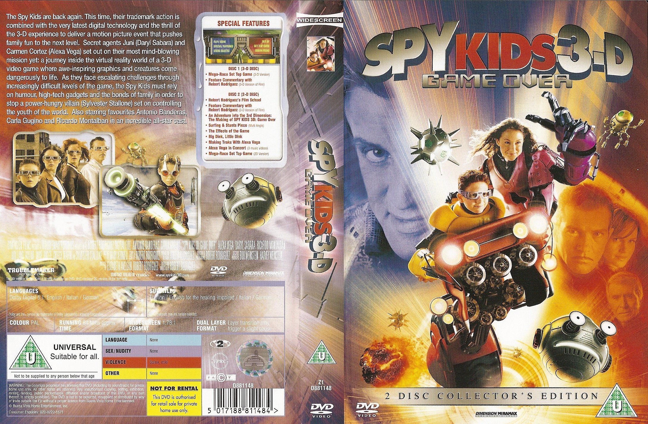 Spy Kids 3 D Game Over 2003 CE R2 2 | DVD Covers | Cover Century | Over ...