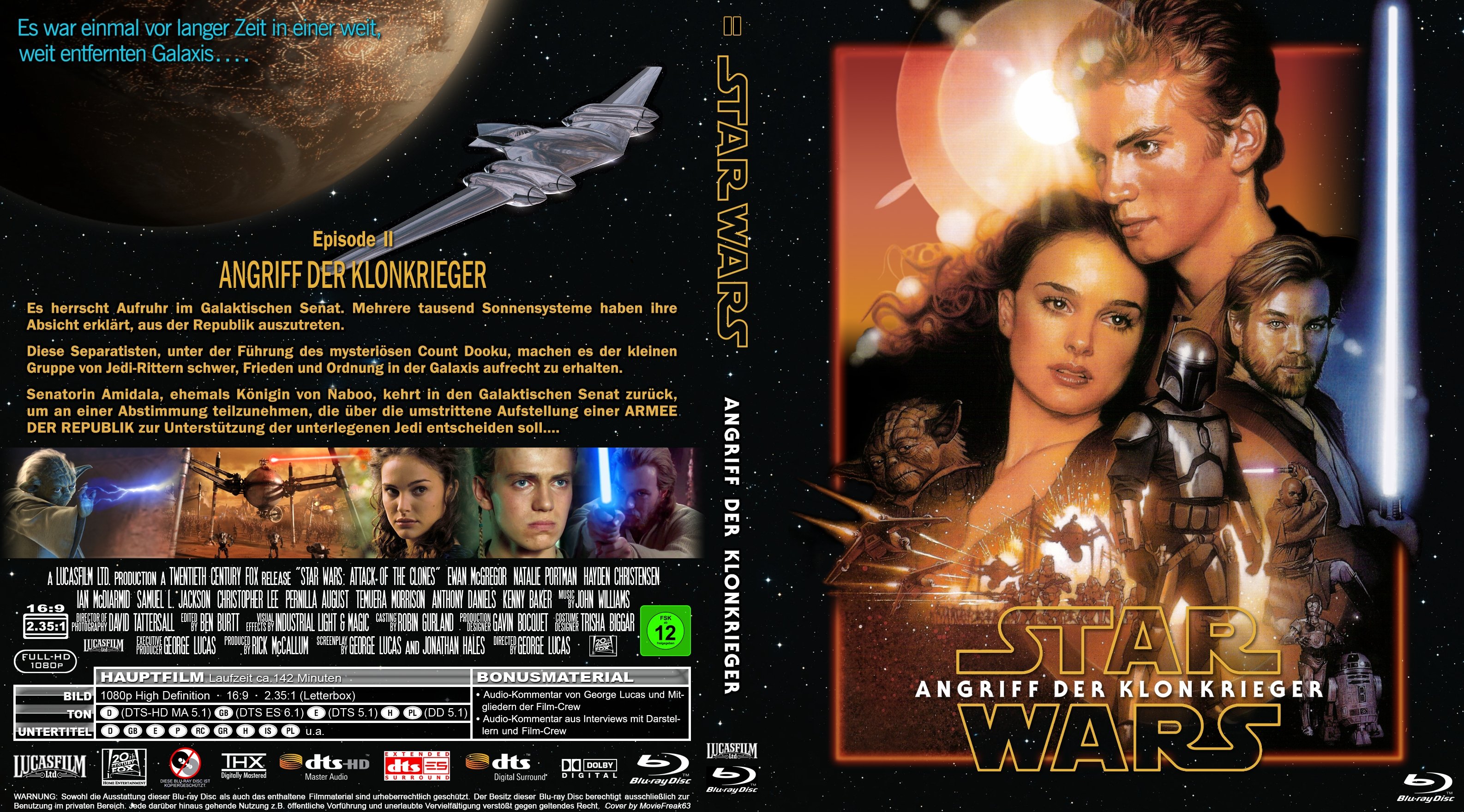 Star Wars Episode II Angriff der Klonkrieger | DVD Covers | Cover ...