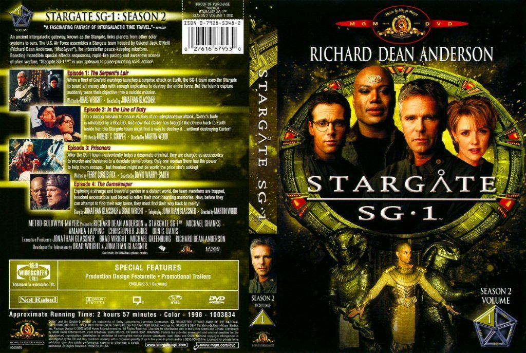 Stargate Sg 1 Season 02 Vol. 01 DVD US | DVD Covers | Cover Century ...