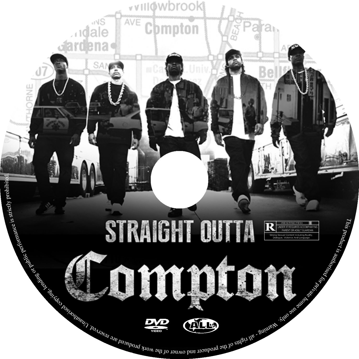 Straight Otta Compton Disc Dvd Covers Cover Century Over 1000