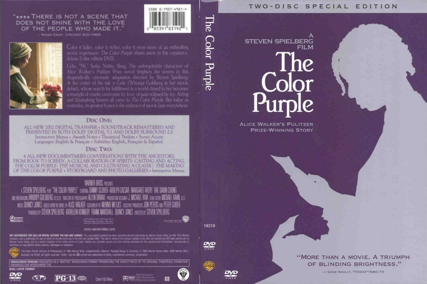 The Color Purple 1985 R1 Cover 1 | DVD Covers | Cover Century | Over 1. ...