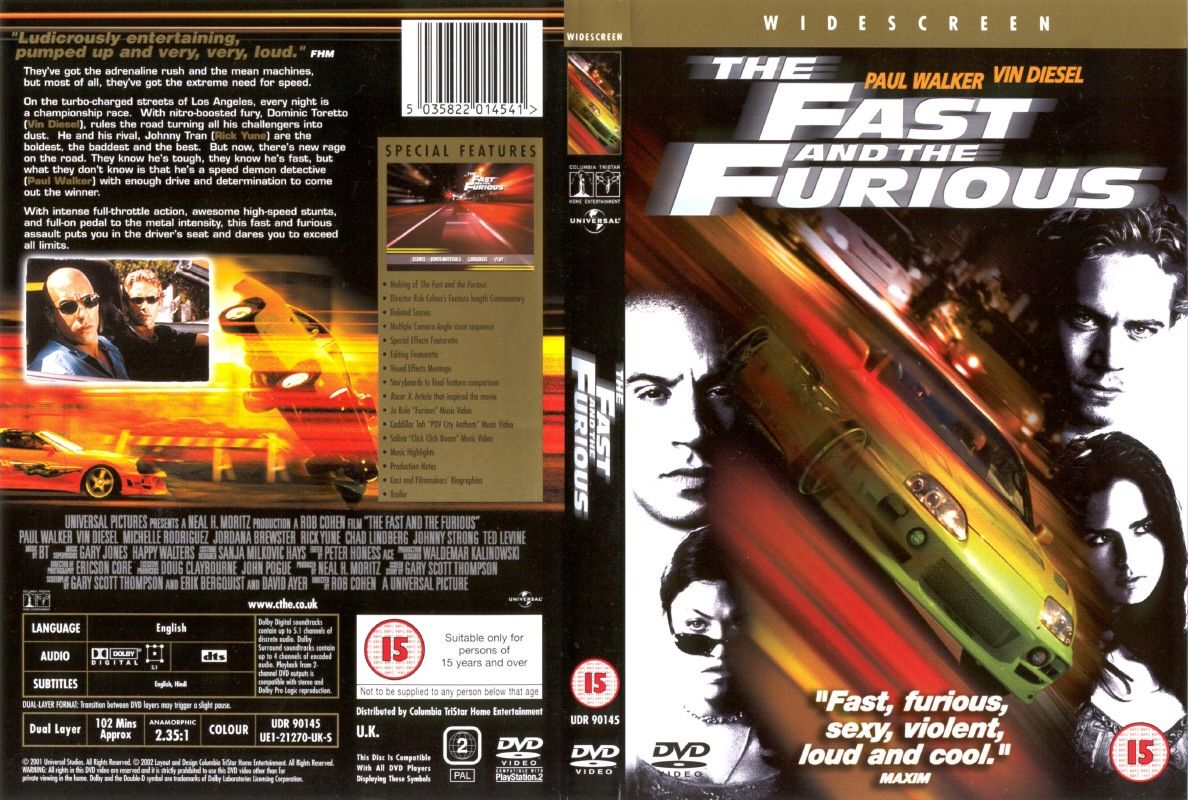 The Fast and The Furious Widescreen FRONT MISC DVD | DVD Covers | Cover ...