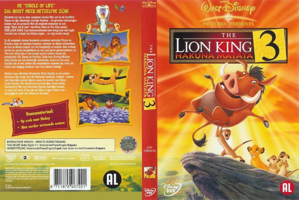 The Lion King 3 DVD NL | DVD Covers | Cover Century | Over 1.000.000 ...