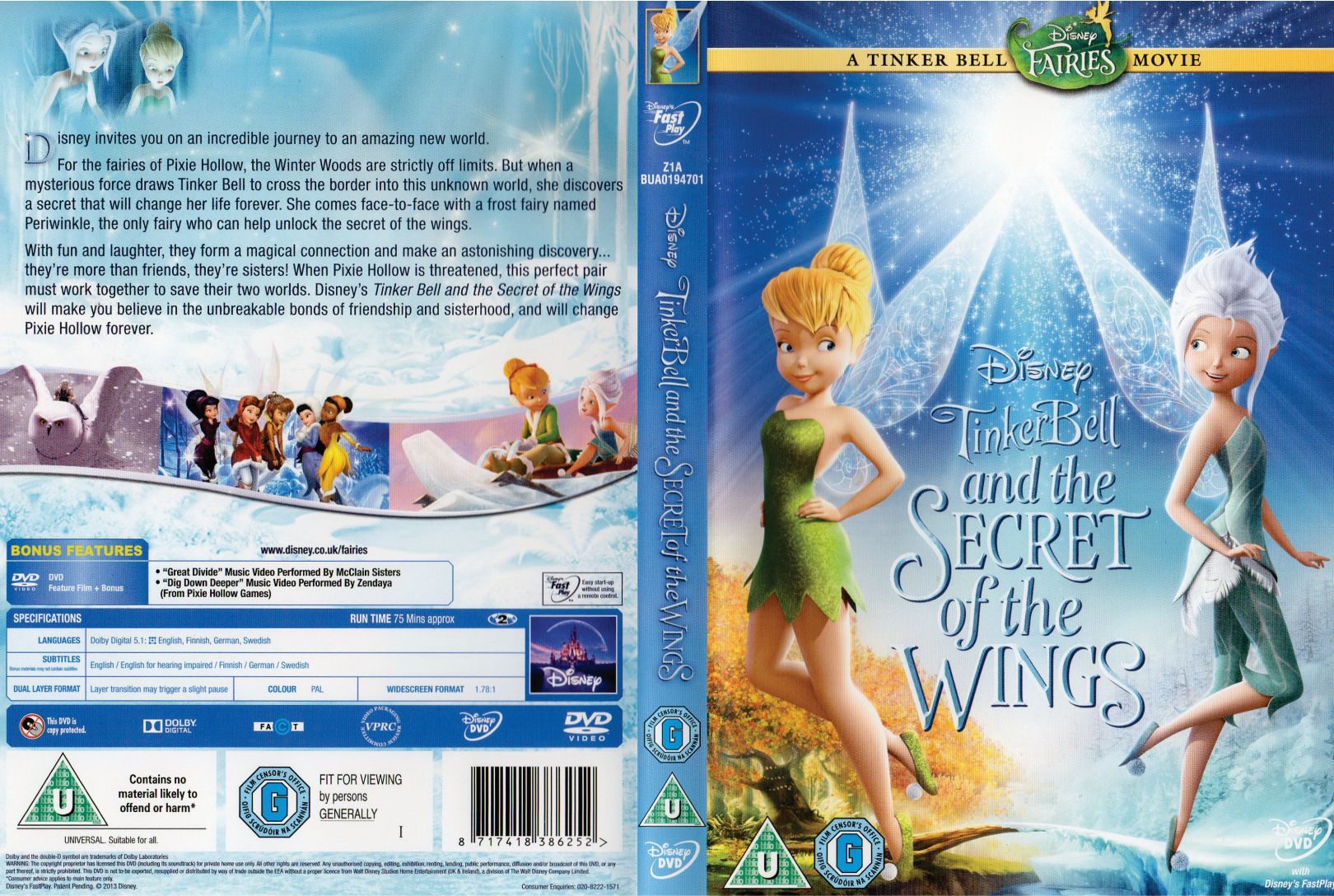 tinkerbell secret of the wings music